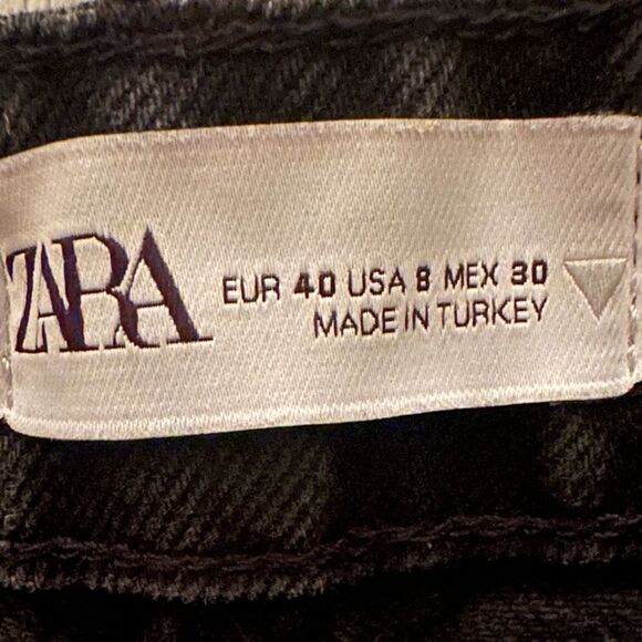 Custom Reworked Zara Black Denim Jean Maxi Skirt With Slit Raw Hem Maxi Skirt - Picture 10 of 12